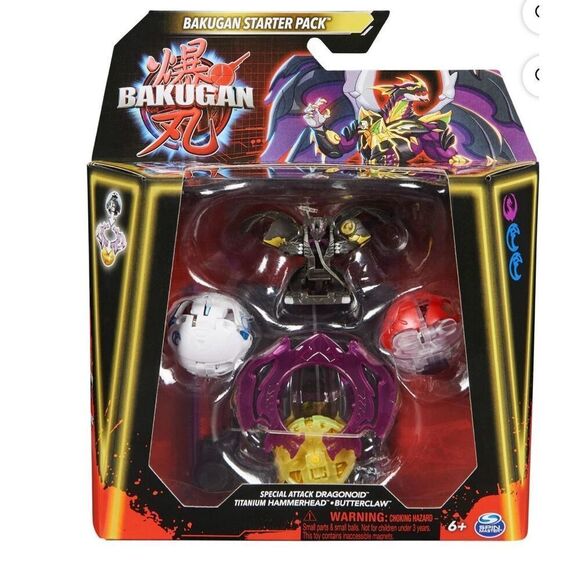 BAKUGAN Starter Pack Special Attack Dragonoid Titanium Hammerhead Butterclaw - Picture 3 of 4
